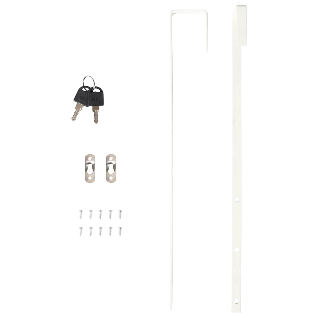 Armadio Portagioie con Specchio a Muro Bianco 30x8,5x106 cm | homemem39
