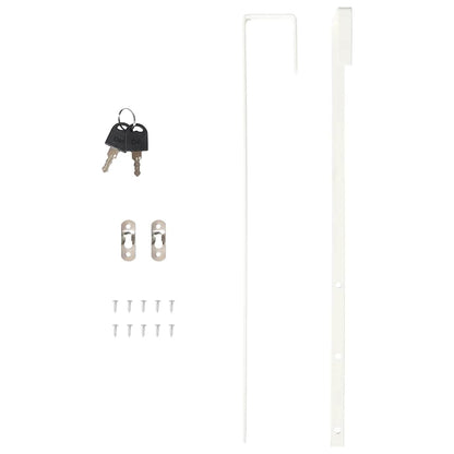 Armadio Portagioie con Specchio a Muro Bianco 30x8,5x106 cm | homemem39