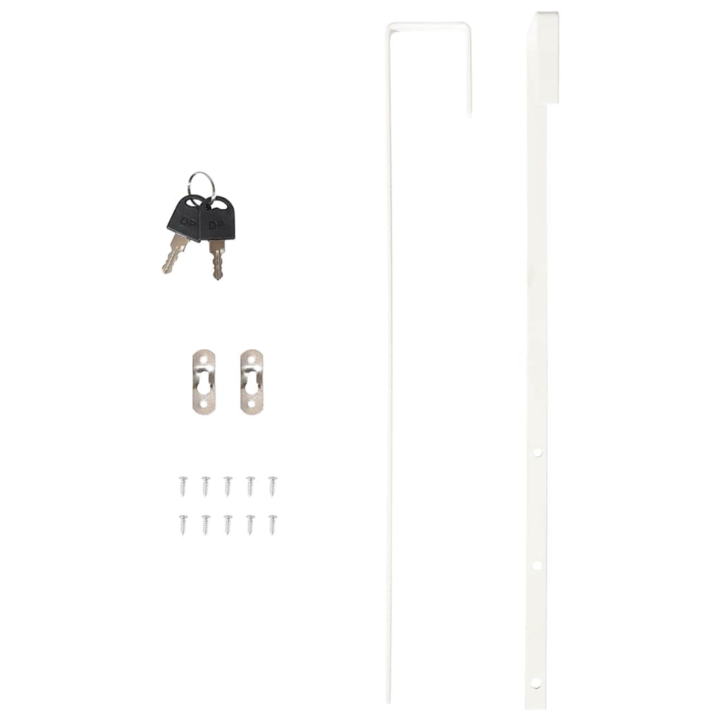 Armadio Portagioie con Specchio a Muro Bianco 37,5x10x106 cm | homemem39