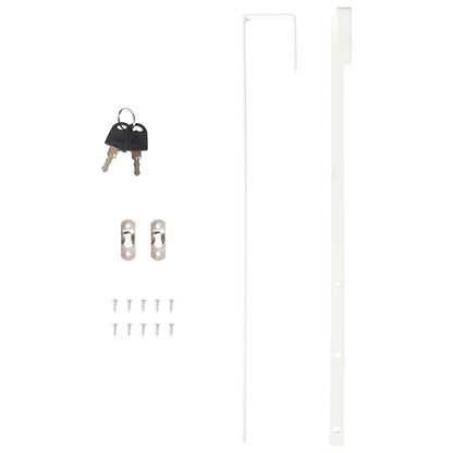 Armadio Portagioie con Specchio a Muro Bianco 37,5x10x106 cm | homemem39