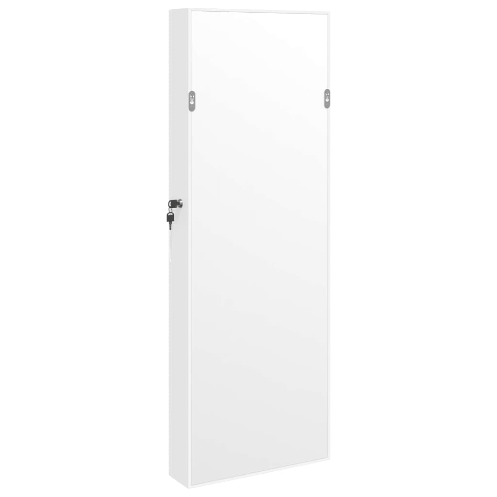 Armadio Portagioie a Specchio con Luci LED a Parete Bianco - homemem39