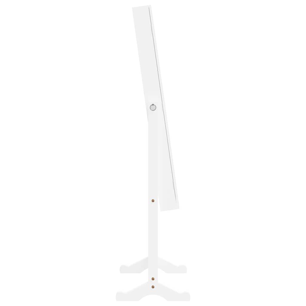 Armadietto Portagioie a Specchio Luci a LED Autoportante Bianco | homemem39