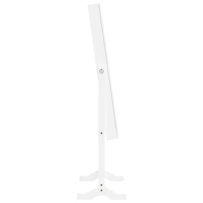 Armadietto Portagioie a Specchio Luci a LED Autoportante Bianco | homemem39