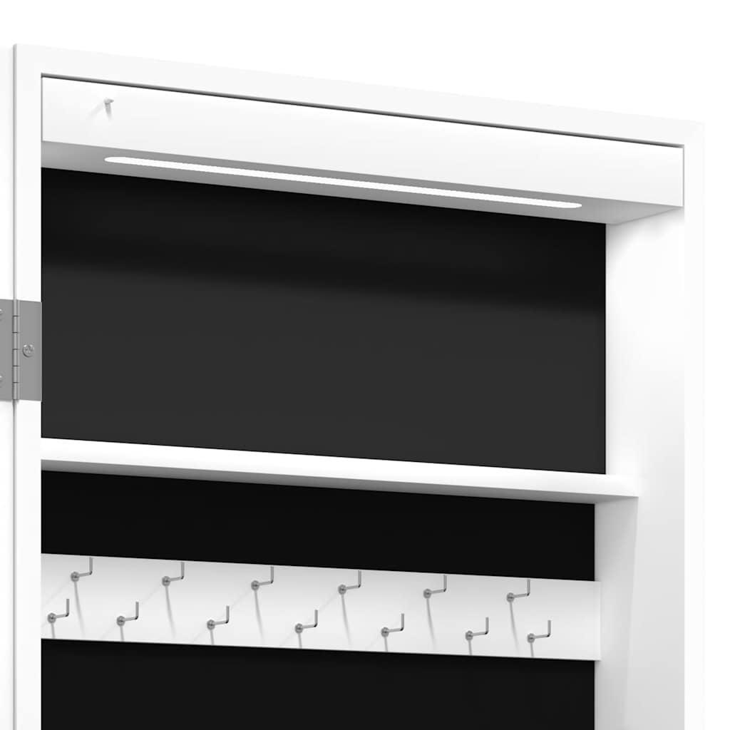 Armadietto Portagioie a Specchio Luci a LED Autoportante Bianco | homemem39