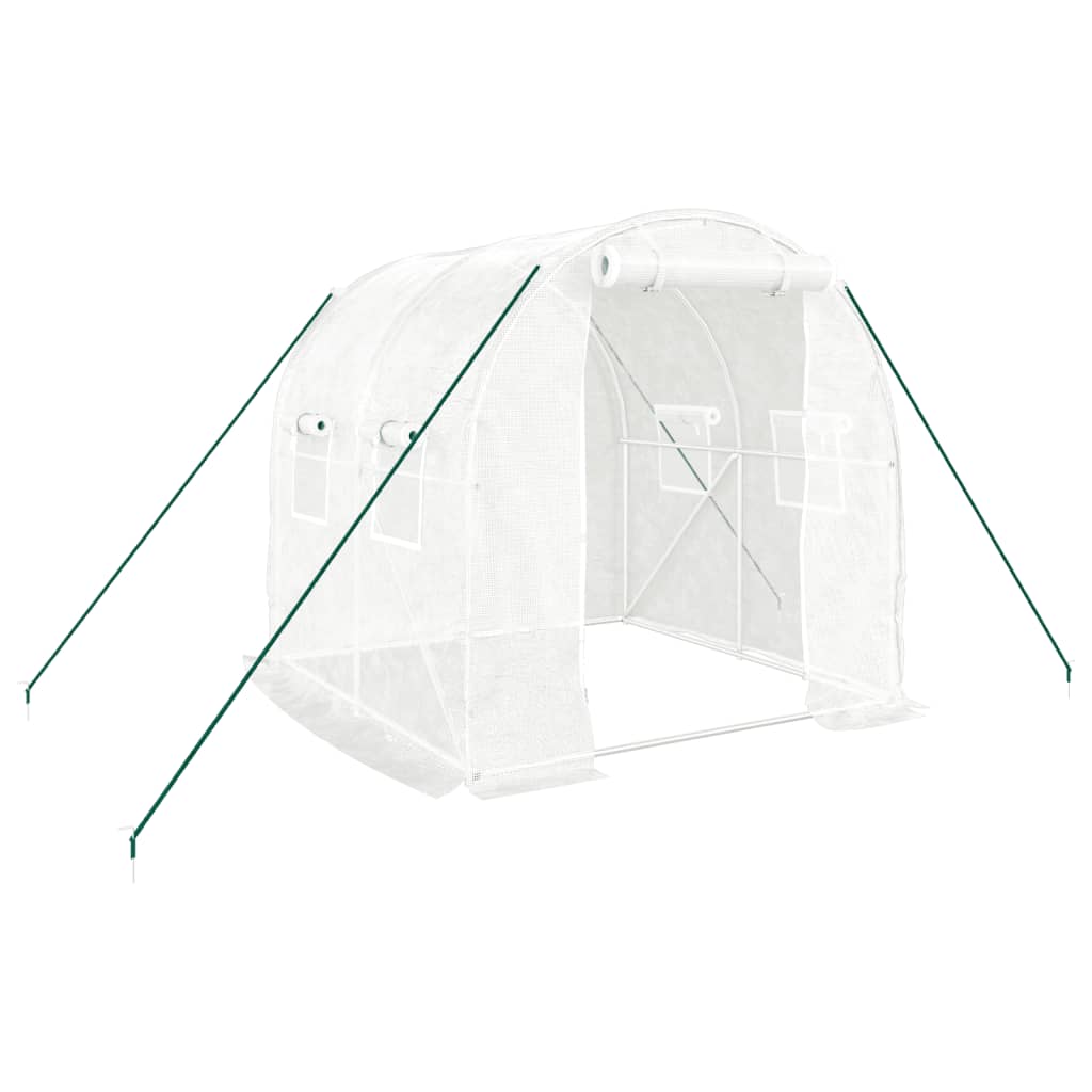 Serra con Telaio in Acciaio Bianco 4 m² 2x2x2 m | homemem39