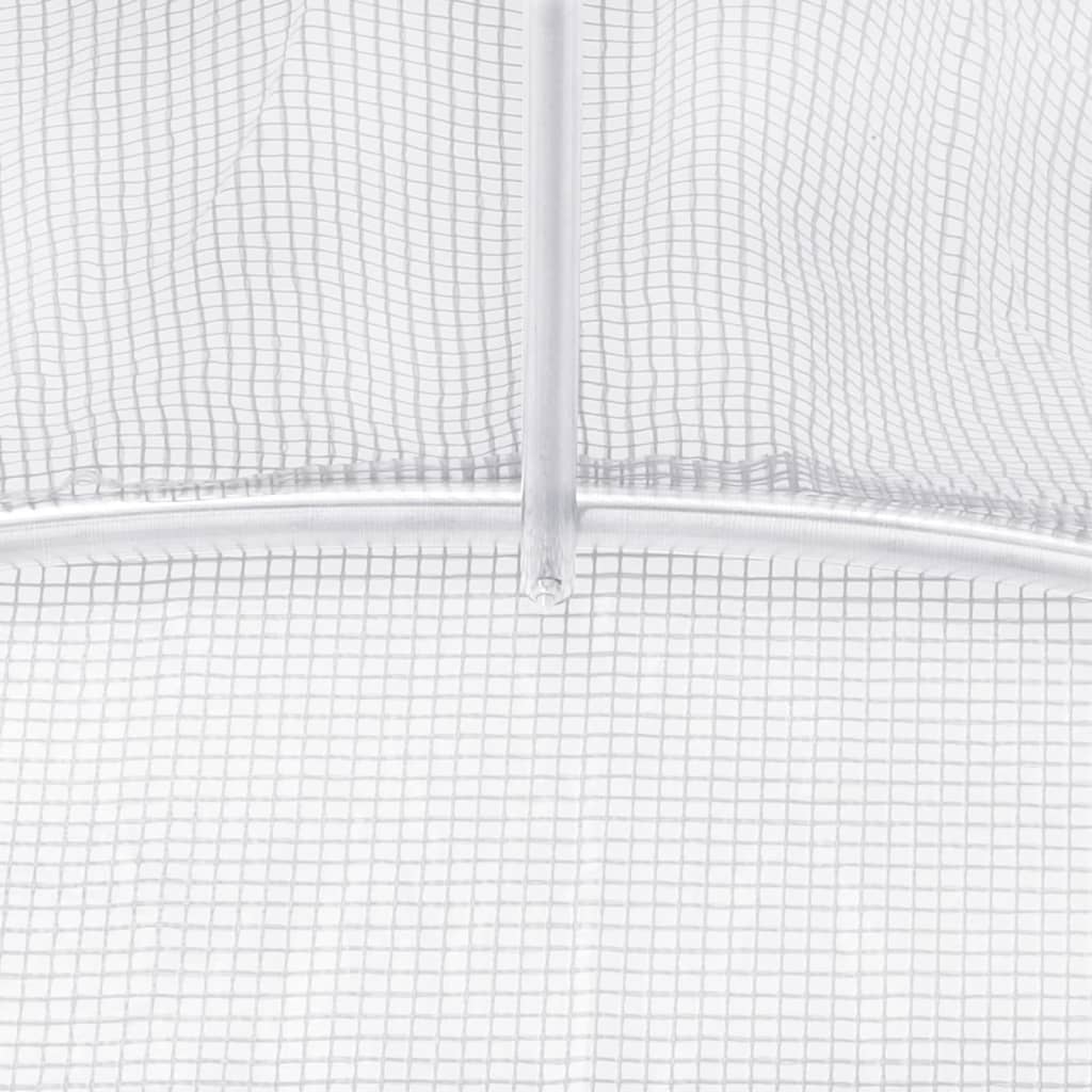 Serra con Telaio in Acciaio Bianco 4 m² 2x2x2 m | homemem39