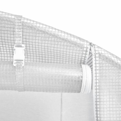 Serra con Telaio in Acciaio Bianco 4 m² 2x2x2 m | homemem39