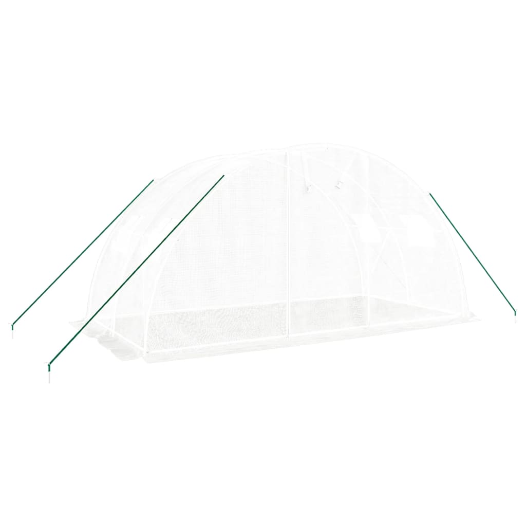 Serra con Telaio in Acciaio Bianco 8 m² 4x2x2 m - homemem39