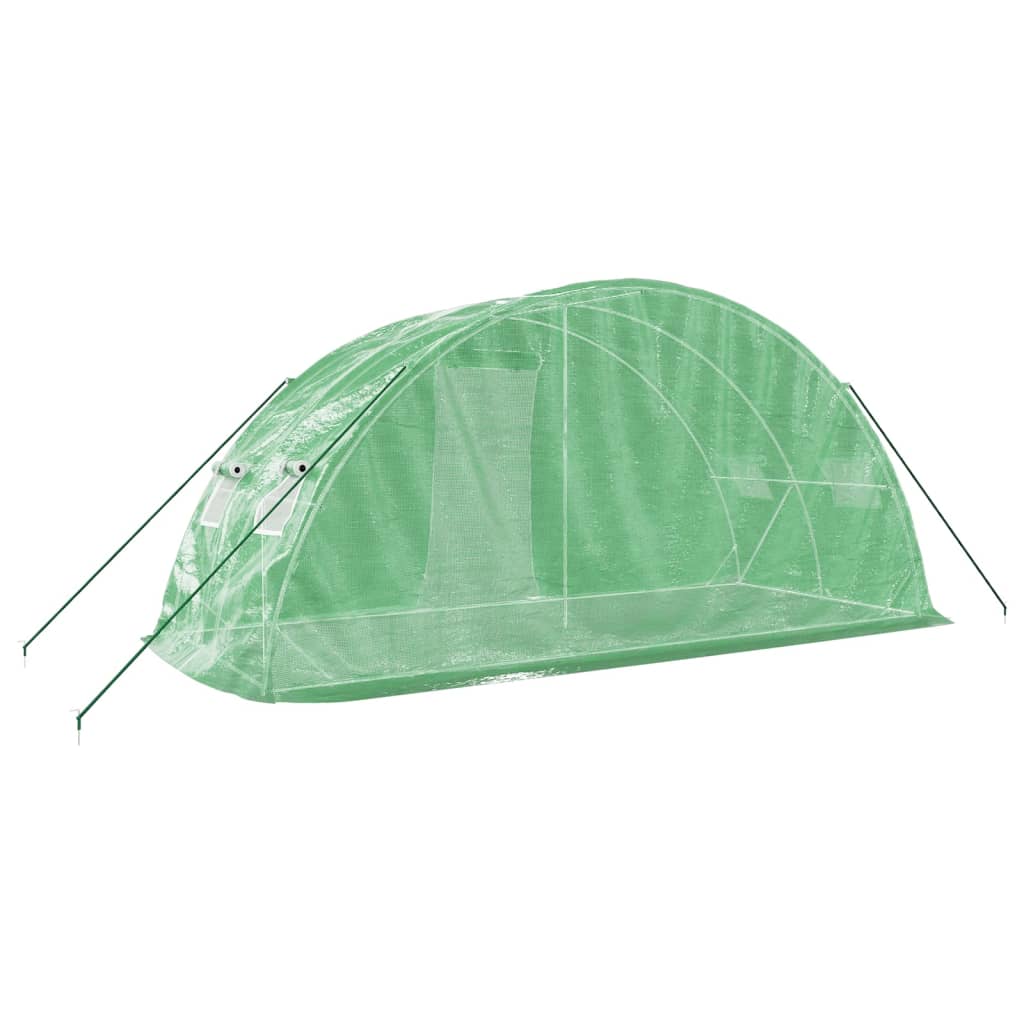 Serra con Telaio in Acciaio Verde 10 m² 5x2x2,3 m - homemem39