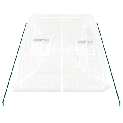 Serra con Telaio in Acciaio Bianco 10 m² 5x2x2,3 m - homemem39