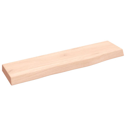 Ripiano a Parete 40x10x2 cm Legno Massello Rovere Non Trattato | homemem39