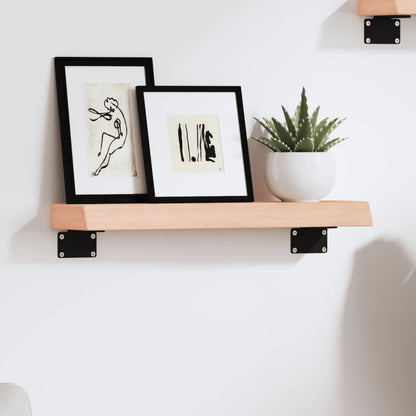 Ripiano a Parete 40x10x4 cm Legno Massello Rovere Non Trattato | homemem39