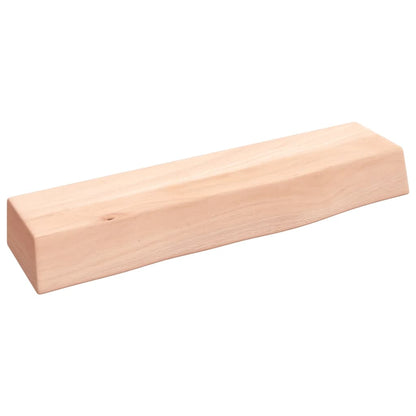 Ripiano a Parete 40x10x6 cm Legno Massello Rovere Non Trattato