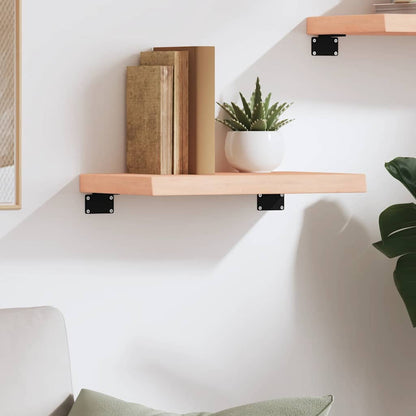 Ripiano a Parete 40x30x(2-4) cm Massello Rovere Non Trattato