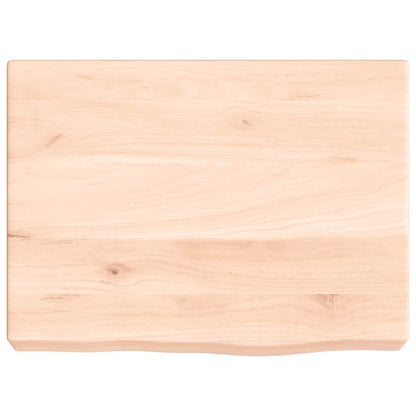 Ripiano a Parete 40x30x(2-6) cm Massello Rovere Non Trattato