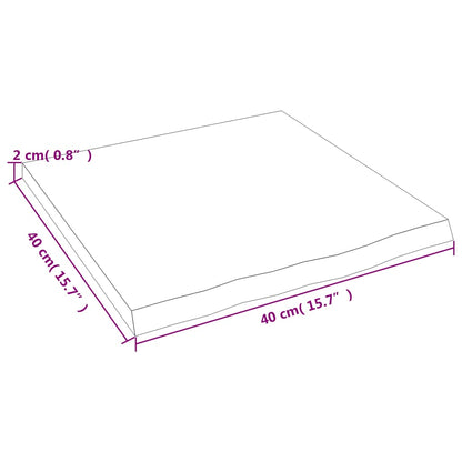 Ripiano a Parete 40x40x2 cm Legno Massello Rovere Non Trattato | homemem39