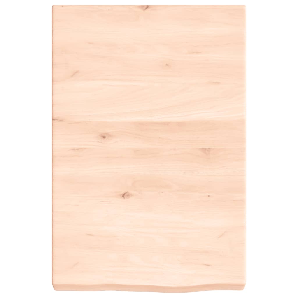 Ripiano a Parete 40x60x(2-6) cm Massello Rovere Non Trattato