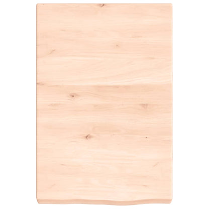 Ripiano a Parete 40x60x(2-6) cm Massello Rovere Non Trattato