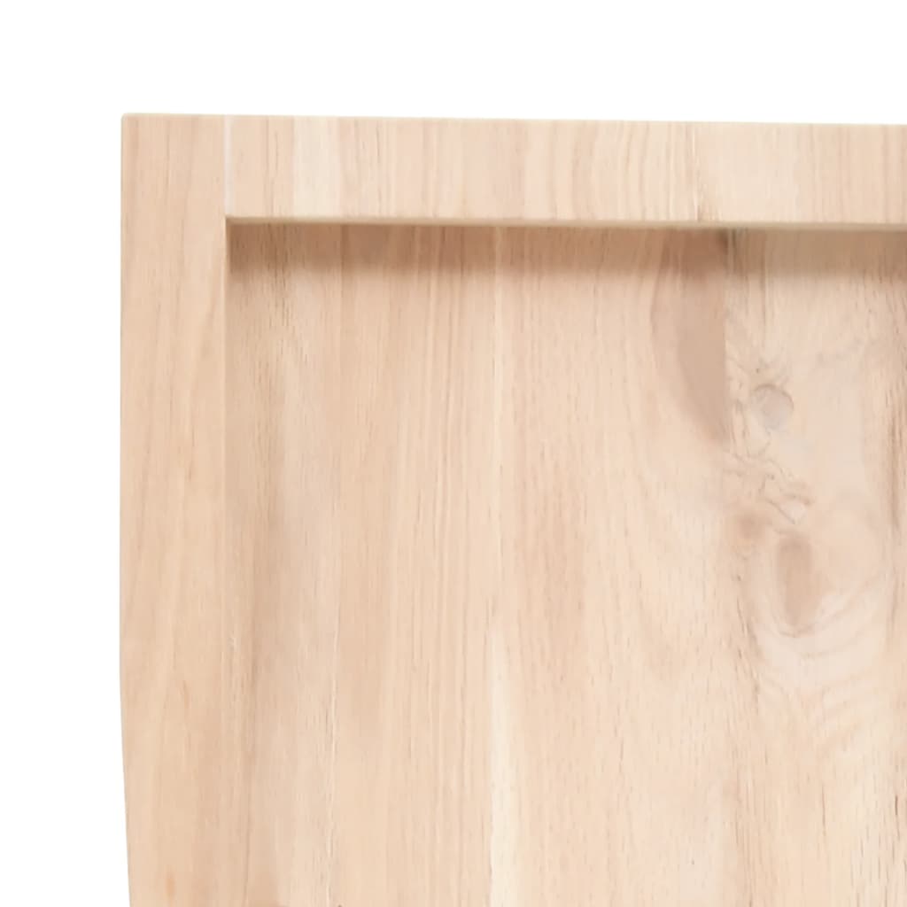 Ripiano a Parete 40x60x(2-6) cm Massello Rovere Non Trattato