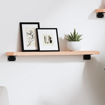 Ripiano a Parete 60x10x2 cm Legno Massello Rovere Non Trattato | homemem39