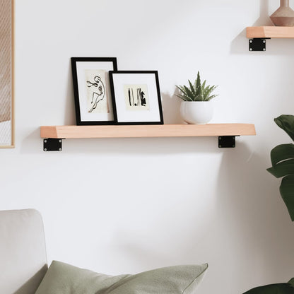 Ripiano a Parete 60x10x4 cm Legno Massello Rovere Non Trattato | homemem39