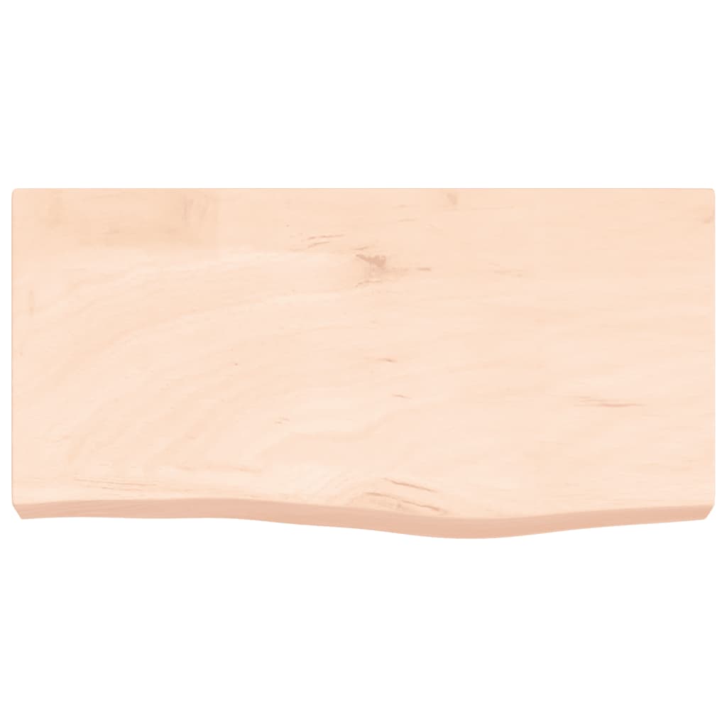 Ripiano a Parete 60x30x(2-6) cm Massello Rovere Non Trattato
