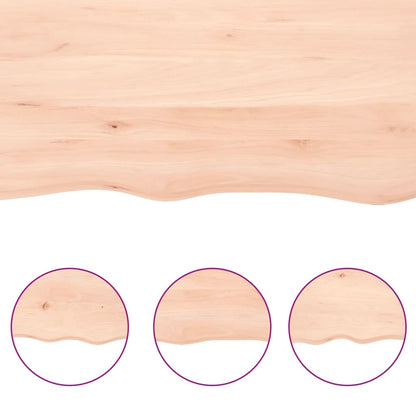 Ripiano a Parete 60x30x(2-6) cm Massello Rovere Non Trattato