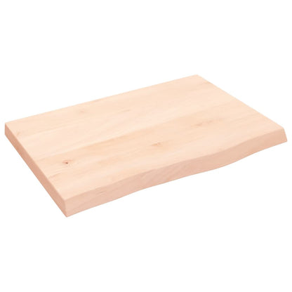 Ripiano a Parete 60x40x(2-4) cm Massello Rovere Non Trattato | homemem39
