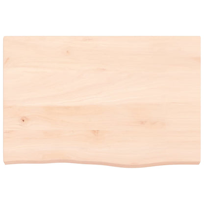 Ripiano a Parete 60x40x(2-4) cm Massello Rovere Non Trattato