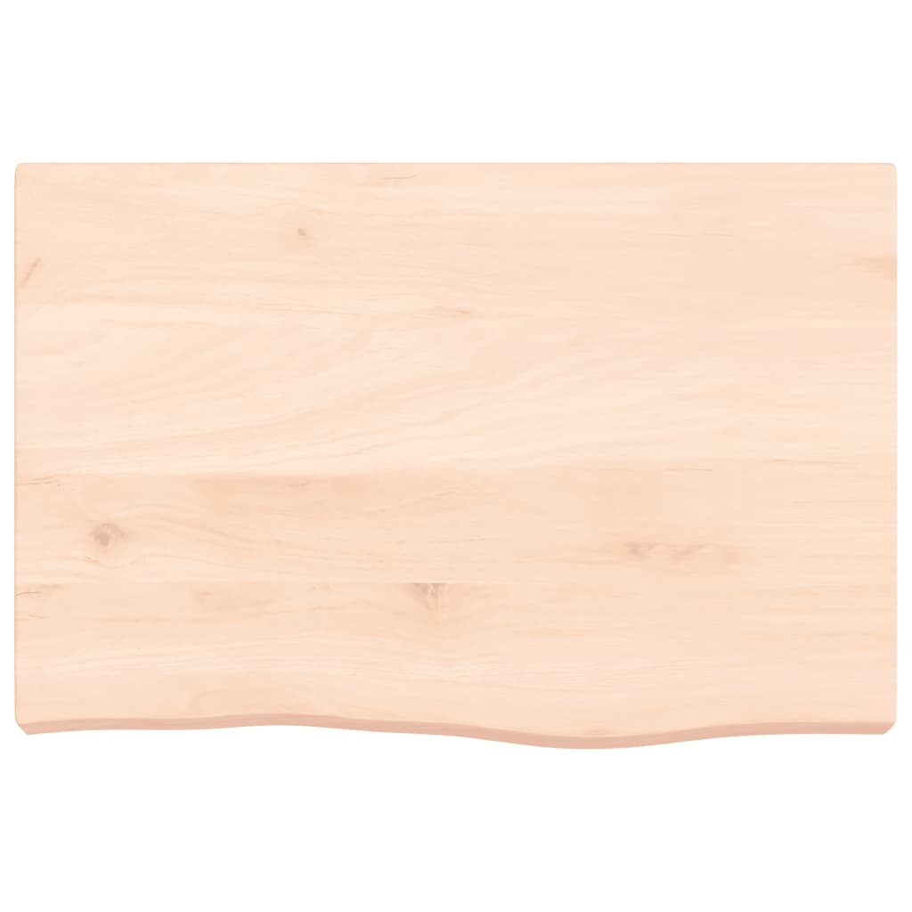 Ripiano a Parete 60x40x(2-6) cm Massello Rovere Non Trattato