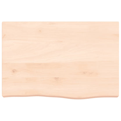 Ripiano a Parete 60x40x(2-6) cm Massello Rovere Non Trattato