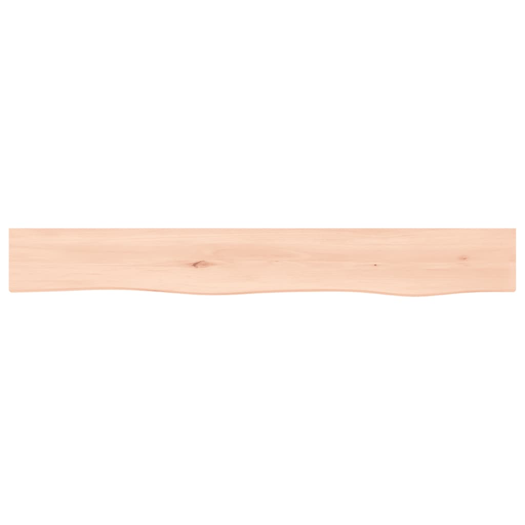 Ripiano a Parete 80x10x6 cm Legno Massello Rovere Non Trattato