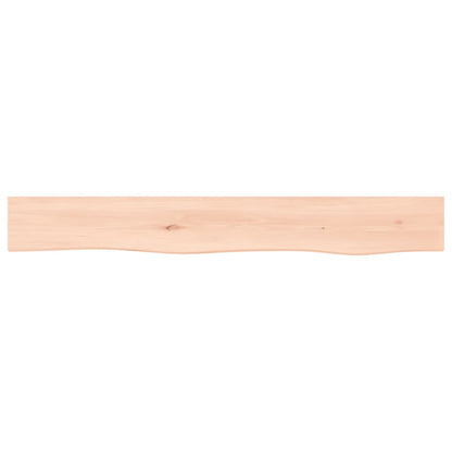 Ripiano a Parete 80x10x6 cm Legno Massello Rovere Non Trattato