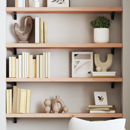 Ripiano a Parete 80x20x4 cm Legno Massello Rovere Non Trattato | homemem39