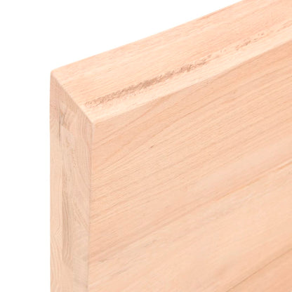 Ripiano a Parete 80x30x(2-6) cm Massello Rovere Non Trattato