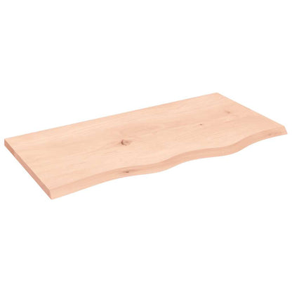Ripiano a Parete 80x40x2 cm Legno Massello Rovere Non Trattato | homemem39