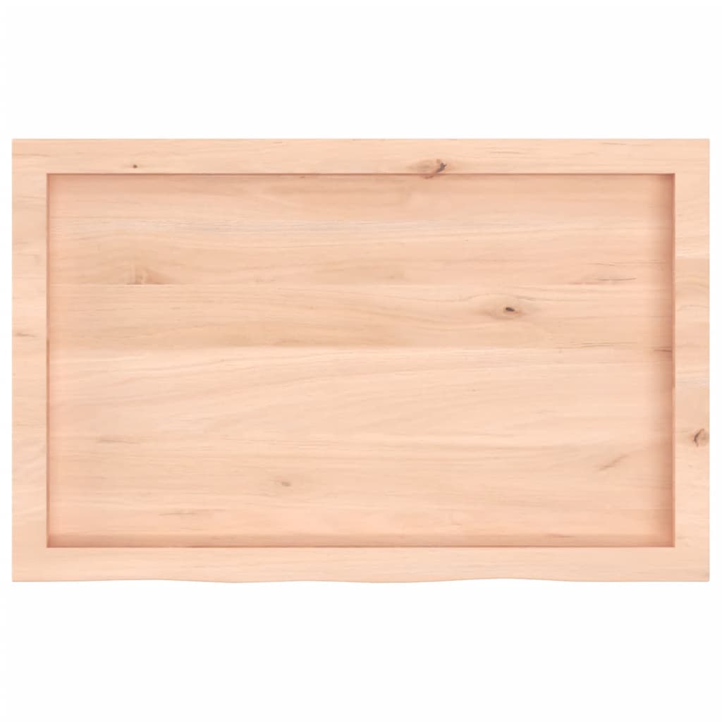 Ripiano a Parete 80x50x(2-6) cm Massello Rovere Non Trattato - homemem39