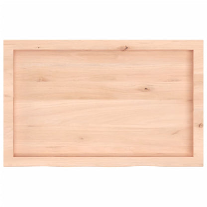 Ripiano a Parete 80x50x(2-6) cm Massello Rovere Non Trattato - homemem39