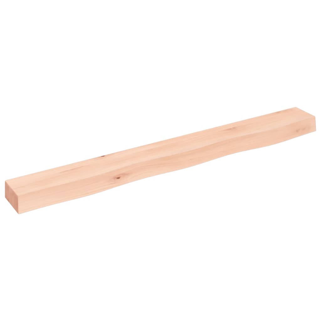 Ripiano a Parete 100x10x6 cm Legno Massello Rovere Non Trattato | homemem39