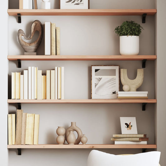Ripiano a Parete 100x20x2 cm Legno Massello Rovere Non Trattato | homemem39