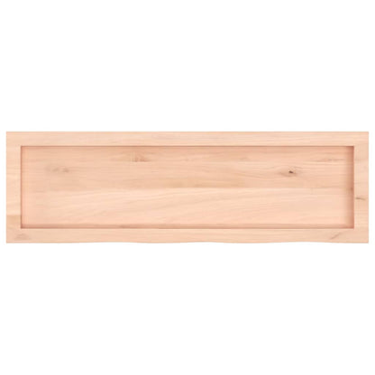 Ripiano a Parete 100x30x(2-4) cm Massello Rovere Non Trattato - homemem39