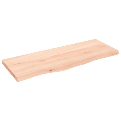 Ripiano a Parete 100x40x(2-4) cm Massello Rovere Non Trattato - homemem39