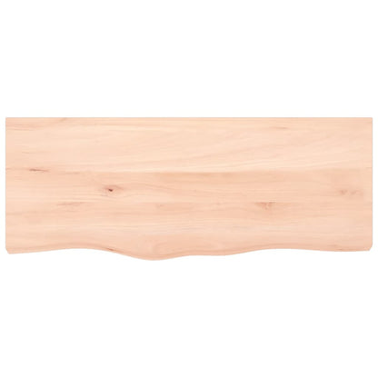 Ripiano a Parete 100x40x(2-4) cm Massello Rovere Non Trattato - homemem39