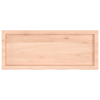 Ripiano a Parete 100x40x(2-4) cm Massello Rovere Non Trattato - homemem39