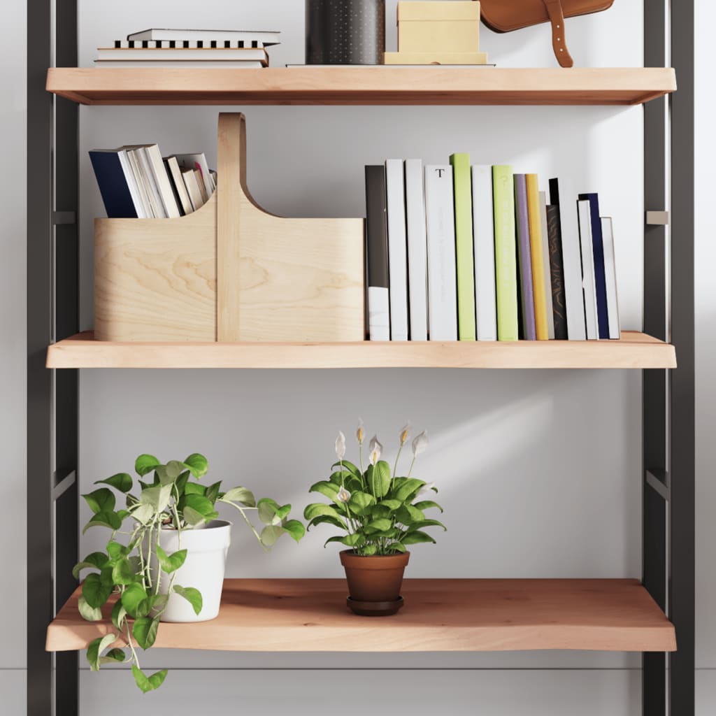 Ripiano a Parete 100x50x(2-4) cm Massello Rovere Non Trattato | homemem39