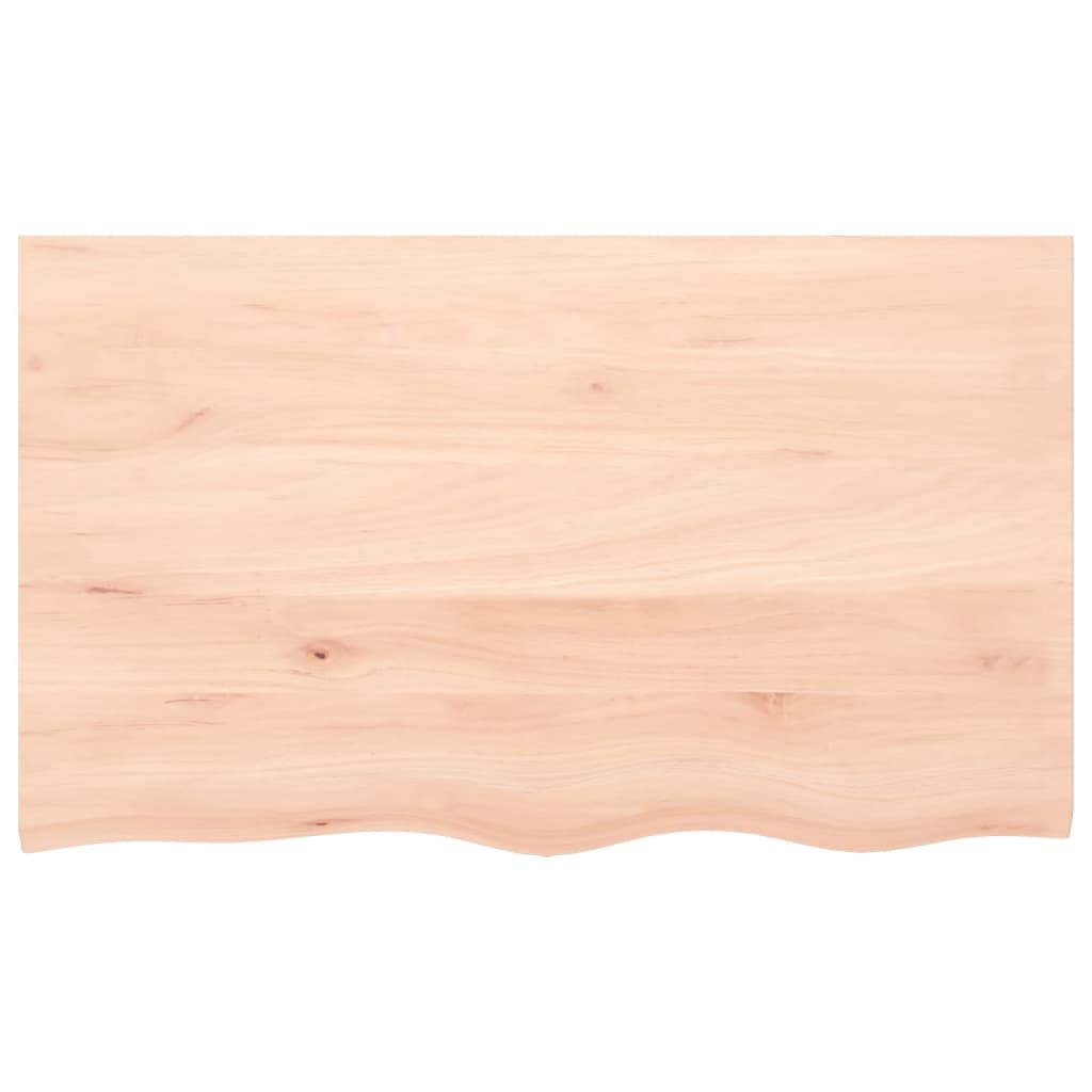 Ripiano a Parete 100x60x2 cm Legno Massello Rovere Non Trattato