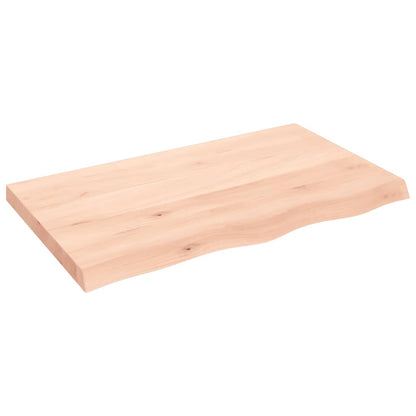 Wall Shelf 100x60x(2-6) cm Untreated Solid Oak