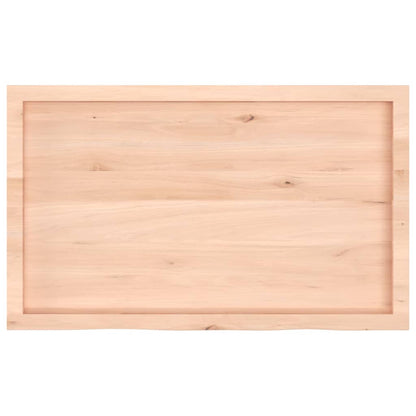 Ripiano a Parete 100x60x(2-6) cm Massello Rovere Non Trattato