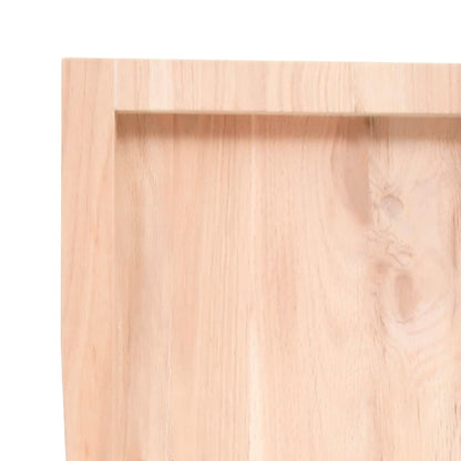 Ripiano a Parete 100x60x(2-6) cm Massello Rovere Non Trattato