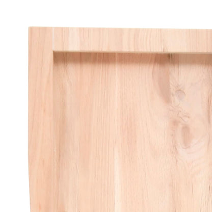 Wall Shelf 120x30x(2-4) cm Untreated Solid Oak